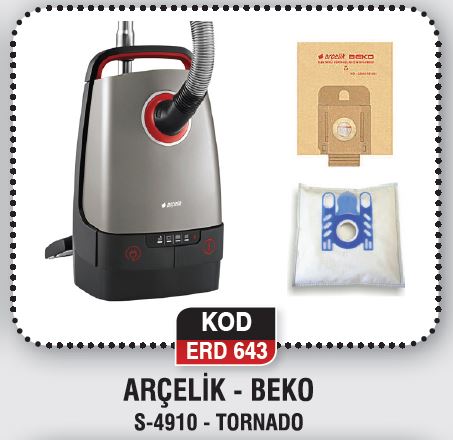 ARÇELİK - BEKO S-4910 - TORNADO ERD 643